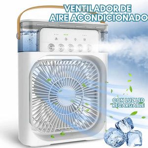 VENTILADOR DE AIRE ACONDICIONADO PORTATIL CON LUZ LED